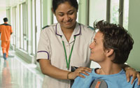 Nurse and patient